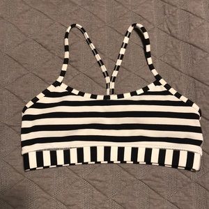 Black and White Lululemon Sports Bra